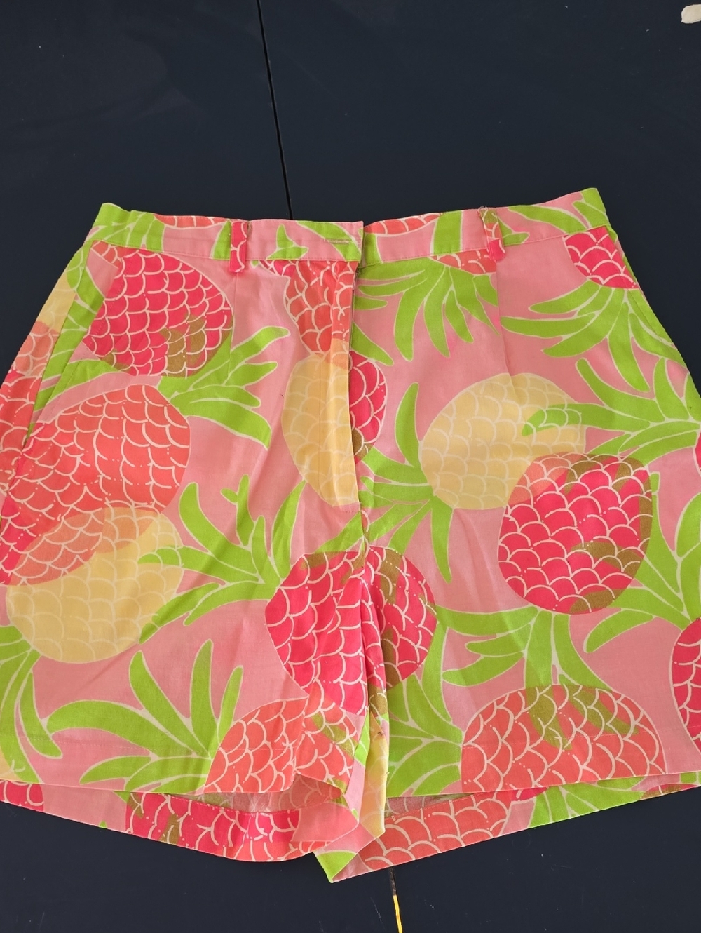 VTG Lilly Pulitzer Pink Pineapple Print Shorts Preppy Coastal  Summer